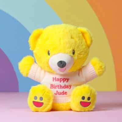 NEW – Personalised Mood Bear – Large Happy Bear with jumper Mood Bears