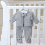 Dandelion grey personalised knitted jacket and leggings set Baby Wear 4