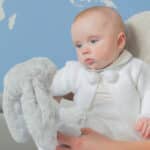 Dandelion white personalised knitted jacket and leggings set Baby Wear 5