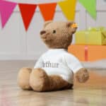 Personalised Steiff Thommy caramel teddy bear soft toy in 2 sizes Baby Shower Gifts 5