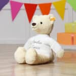 Personalised Steiff Thommy vanilla teddy bear soft toy in 2 sizes Baby Shower Gifts 5