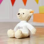 Personalised Steiff Thommy vanilla teddy bear soft toy in 2 sizes Baby Shower Gifts 8