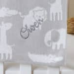 Ziggle personalised cotton knitted baby blanket with jungle animal design Baby Shower Gifts 6